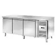 MESA REFRIGERADA DE ACERO INOX - PASTELERÍA - Ventilado - Mod. AK3104P - N. 3 PUERTAS - Capacidad lt. 580 - Temperatura -2°/+8°C - Dim. cm L 202 x P 80 x 85 H - CE