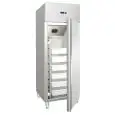 ARMARIO FRIGORÍFICO DE ACERO INOX - Estático - Mod. AK604FH - Cajas (cm L 60 x P 40 x H 13) - N. 1 puerta - Capacidad lt. 535 - Temperatura -5°/+4°C - Dim. cm L 68 x P 81 x 201 H - CE