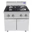 COCINA A GAS - Mod CV7I4DH2 - N 4 QUEMADORES - COMPARTIMIENTO NEUTRO CON PUERTA - CON LLAMA PILOTO - Potencia kW 28 - Medidas cm L 80 X F 70 X H 108,5