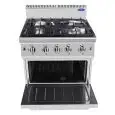 COCINA A GAS - Mod. CV7I4DQ2 - N. 4 QUEMADORES CON HORNO ESTÁTICO A GAS - CON LLAMA PILOTO - Potencia kW 36 - Medidas cm L 80 X F 70 X H 108,5 - Homologación CE