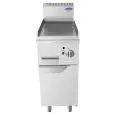 FRY TOP A GAS CON PLACA ACANALADA EN INOX - Mod. CV9I4IHD - COMPARTIMIENTO CON PUERTA BATIENTE - Potencia kW 10 - Medidas cm L 40 X F 90 X H 114 - Homologación CE