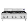 HORNILLO A GAS - Mod. CV7I6DE1 - N. 6 QUEMADORES - CON LLAMA PILOTO - Potencia kW 31,5 - Medidas cm L 120 X F 70 X H 54,7 - Homologación CE