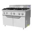 COCINA A GAS - Mod CV7I6DH1 - N 6 QUEMADORES - COMPARTIMIENTO NEUTRO CON PUERTA - CON LLAMA PILOTO - Potencia kW 31,5 - Medidas cm L 120 X F 70 X H 108,5
