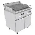 PARRILLA DE PIEDRA VOLCÁNICA A GAS - Mod. CV7I8EOI - COMPARTIMIENTO CON PUERTAS BATIENTES - Potencia kW 14 - Medidas cm L 80 X F 70 X H 108,5 - Homologación CE
