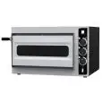 HORNO ELÉCTRICO MECÁNICO PARA PIZZA - Mod. BASIC ALTO 1/40V+L 2T - N. 1 cámara acristalada - Superficie de cocción de piedras refractarias - Iluminación interior - 2 termostatos - Medidas de la cámara cm L 41 x P 36 x 18 h - N. Pizze 1 (Ø cm 32) - Potenci