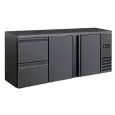 NEVERA DE RETRO BAR PARA BEBIDAS - Mod DD 322 UF - Temperatura 0°/+10°C - Capacidad lt. 482 - Alimentación monofásica V220/1 - Potencia W 320 - Medidas cm. L 200,2 x P 51,3 x h 86 - Peso Kg. 106