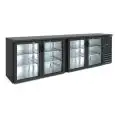 NEVERA DE RETRO BAR PARA BEBIDAS - Mod. DD 400 IF - Temperatura 0°/+10°C - Capacidad lt. 586 - Alimentación monofásica V220/1 - Potencia W 320 - Medidas cm. L 254,2 x P 53,5 x h 86 - Peso Kg. 150