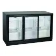 EXPOSITOR REFRIGERADO - Mod. BBC 386 S - Temperatura +1°/+10°C - Capacidad lt. 320 - Alimentación MONOFÁSICA V230/1 - Potencia W 240 - Dimensiones cm. L 135 x P 52 x h 90