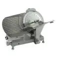 CORTADORA DE FIAMBRES POR GRAVEDAD - Mod. BKL 220 LUX - Cuchilla inox ø 220 - Corte útil mm L 185 x A 115 - Afilador fijo - Bloqueo del carro - Pomos de aluminio - Alimentación monofásica 230V/1/50Hz - Homologación CE