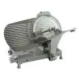 CORTAFIAMBRES DE GRAVEDAD - Mod. BKL 250 LUX - Cuchilla en acero inox ø 250 - Corte útil mm L 190 x P 130 - Afilador fijo - Bloqueo del carro - Mandos de aluminio - Alimentación monofásica 230V/1/50Hz - Homologación CE
