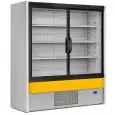 PANTALLA DE PARED REFRIGERADA DE AUTOSERVICIO - REFRIGERACIÓN VENTILADA - TEMPERATURA +C +0/+2 - NORMA CE - ADECUADA PARA BEBIDAS, PRODUCTOS LÁCTEOS Y PRODUCTOS PREENVASADOS - MOD. CERVINO WPB - 3 ESTANTERÍAS DE EXPOSICIÓN - CON PUERTAS ARTICULADAS