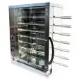 MULTIGRILL - MOD. CEV4 -  Armazón de acero inox - N. 2 resistencias blindadas independientes con regulador de energía - N. 4 + 3 espadas inox - Voltaje 400v trifásico - Potencia 3,6 KW - Medidas: cm L 58,7 X P 31,5 X 77 h - CE