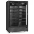 Vitrina refrigerada para bebidas negra modelo CL 1300 2G SL BLACK, capacidad 1286 l y temperatura 0°C/+10°C.