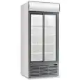 EXPOSITOR REFRIGERADO PARA BEBIDAS - VENTILADO - Mod EN 113 VE UN WHITE - CAPACIDAD Lt 852 - 2 PUERTAS DE VIDRIO CORREDIZAS - TEMPERATURA 0°/+10°C - MEDIDAS cm L 110,3 x P 69 x H 200,1 - NORMA CE