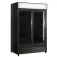 ARMARIO FRIGORÍFICORIFERO EN ACERO VERNICIATO - PARA BEBIDAS - VENTILADA - Mod. EN1300X2IEUN B - CAPACIDAD Lt 1057 - N. 2 PUERTAS ACRISTALADAS CORREDERAS - TEMPERATURA 0/+10°C - Medidas cm L 133 x P 70 x H 202,3 - Homologación CE
