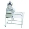 CORTADORA DE VERDURAS Y MOZZARELLAS CON SOPORTE - Mod. CL 55 TRAMOGGIA GUIDATA TRIF - 1 tolva de palanca - Capacidad de porciones de 100 a 1000 - 2 velocidades - Potencia W 1100 - Dimensiones cm L 70 x P 35,9 x 110h