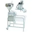 CORTADORA DE VERDURAS Y MOZZARELLAS CON SOPORTE - Mod. CL 55 2 tolvas MON - 2 tolvas: 1 tolva libre + 1 tolva de palanca - Capacidad de porciones de 100 a 1000 - 1 velocidad - Potencia W 750 - Dimensiones cm L 86,5 x P 39,6 x 127,2h