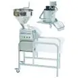 CORTADORA DE VERDURAS Y MOZZARELLAS CON SOPORTE - Mod. CL 55 2 tolvas TRIF - 2 tolvas: 1 tolva libre + 1 tolva de palanca - Capacidad de porciones de 100 a 1000 - 2 velocidades - Potencia W 1100 - Dimensiones cm L 86,5 x P 39,6 x 127,2h