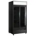 ARMARIO FRIGORÍFICO DE CHAPA BARNIZADA - PARA BEBIDAS - VENTILADA - Mod. EN801X2IEUN B - CAPACIDAD Lt 607 - N. 2 PUERTAS ACRISTALADAS CORREDERAS - TEMPERATURA 0/+10°C - Medidas cm L 94 x P 61,5 x H 198,3 - Homologación CE