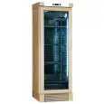 VITRINA REFRIGERADA PARA VINOS - Mod. ENY 420 N NATURAL - ESTÁTICO - TEMPERATURA °C +4/+18 - N. 1 PUERTA ACRISTALADA - ESTRUCTURA EN MADERA DE FRESNO NATURAL - ALIMENTACIÓN 220/50Hz MONOFÁSICA - Medidas cm L 65,5 x P 63,5 x H 188