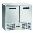 Saladette refrigerada de acero inoxidable - Mod CNX90V - Ventilada - Gastronorm 1/1(cm 53 x 32,5) - 2 puertas refrigeradas - Temperatura -10º/-20ºC - Medidas cm L 90 x P 70 x H 88,3