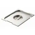 TAPA CON ASA Y ORIFICIO PARA CACILLO PARA CONTENEDORES GASTRONORM DE ACERO INOX