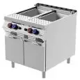 CUECEPASTAS DE GAS - MOD. CPG92M0 - N. 2 cubas Lt. 40 + 40 - Compartimento neutro con puertas abatbles - Potencia kW 27,8 - Dimensiones: cm L 80 x P 90 x H 90 - CE