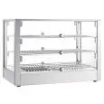 Vitrina expositora calefactada de sobremesa - Mod CRH 70 3 - Base de acero inoxidable – Temperatura +30°/+90°C - Dimensiones cm L 70 x P 40 x H 49,8