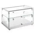 Vitrina expositora neutra - Mod CRN 20 - Base de acero inoxidable - Dimensiones cm L 55,5 x P 36,1 x H 37,9