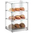 Vitrina expositora neutra - Mod CRN 30 - Base de acero inoxidable - Dimensiones cm L 40,6 x P 34 x H 61,8