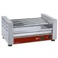 CALENTADORA DE PERRITOS CALIENTES Y SALCHICHAS - Mod CSX/5R-N - 5 rodillos cromados - Temperatura 0/+300 °C - Potencia 600 W - Alimentación monofásica - Dimensiones L 54,5 x P 32 x H 24 cm