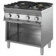COCINA DE GAS - Mod 9DGMH4B12 - N 4 FUEGOS - COMPARTIMENTO ABIERTO - CON LLAMA PILOTO - Dimensiones cm L 80 x P 90 x H 85/90