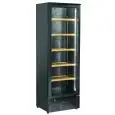 Vitrina refrigerada para vino - Mod CW 380 - Ventilado - Temperatura +5/+14 °C - Capacidad Lt 293 - Potencia W 240 - Medidas cm L 60 x P 55,8 x H 180