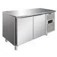 MESA REFRIGERADA DE ACERO INOX AISI 304 - VENTILADO - Mod CXF2100TN - GASTRONORM 1/1 (cm 53 x 32,5) - N 2 PUERTAS - CAPACIDAD Lt 313,5 - TEMPERATURA -2°/+8°C - Dim cm L 136 x P 70 x h 86