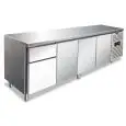 Mesa refrigerada modelo CXF 4120 TN, temperatura -2°C / +2°C, capacidad bruta 476 Lt, dimensiones exteriores 2230 x 700 x 860 mm.