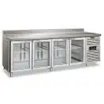 Mesa refrigerada modelo CXF 4200 TNG CON ALZATINA, temperatura -2°C / +8°C, capacidad bruta 476 Lt, dimensiones exteriores 2230 x 700 x 960 mm.