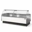 Mostrador vitrina para alimentos refrigerado - Mod MR 9.5 VC - Ventilado - Temperatura de +2 a +5°C - Profundidad de la superficie de exposición: 90 cm