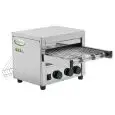 TOSTADORA DE CINTA - MOD. TO MRT600 - Producción horaria N. 600 REBANADAS - Alimentación V 230/50-60Hz MONOFÁSICA - Potencia W 2100 - Medidas Cm F 33 x F 46 x h 29 - Homologación CE