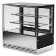 VITRINA REFRIGERADA PARA PASTELERÍA - Mod. LUX 2 RUZ - Refrigeración ventilada - Cristales frontales rectos - N. 2 ESTANTERÍAS- Temperatura +2°/+10 °C - Alimentación monofásica -  Homologación CE