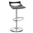 TABURETE DIAVOLETTO - MOD. 22DIAV - Estructura de ACERO CROMADO - ASIENTO de POLIPROPILENO RECICLABLE - Taburete GIRATORIO y REGULABLE en altura con pistón a gas - Para INTERIORES - Med. cm L 44 x P 44 x H 66/92 - Homologación CE