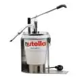 Máquina Llenadora con aguja caliente - Mod. DISPENSER NUTELLA RISCALDATO - Ideal para tarro de nutella Ferrero de 3 kg - Erogación regulable de 12 hasta 20 gramos - Temperatura hasta 35° C - Dimensiones cm L 29 x P 16,5 x 42 h