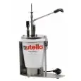 Máquina Llenadora con aguja vertical caliente - Mod. DISPENSER NUTELLA RISCALDATO AGO/VERT - Ideal para tarro de nutella Ferrero de 3 kg - Erogación regulable de 12 hasta 20 gramos - Temperatura hasta 35° C -  Dimensiones cm L 29 x P 16,5 x 52 h