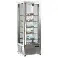 VITRINA EXPOSITORA EN ISLA REFRIGERADA PARA PASTELERÍA - MOD. DIVA 451 G - ESTRUCTURA EXTERIOR DE COLOR PLATINUM - Temp. °C +4/+10 - ALIMENTACIÓN MONOFÁSICA - POTENCIA W 400 - CAPACIDAD: 450 LT - REFRIGERACIÓN VENTILADA - DIM CM L 70 x P 68 x h 187,5 - PE