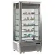 VITRINA EXPOSITORA EN ISLA REFRIGERADA PARA PASTELERÍA - MOD. DIVA 651 GS - Temp. °C +4/+10 - Alimentación monofásica - Potencia W 400 - CAPACIDAD: 650 LT - REFRIGERACIÓN ESTÁTICA - Medidas cm L 90 x P 68 x h 187,5 - PESO KG 203