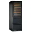 Vitrina refrigerada para vino bizona con capacidad Lt 425 y temperatura de +2° / +20 ° C / 0° / +15 ° C Klimaitalia DW 190 BLACK