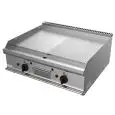 PLANCHA FRY TOP A GAS DE SOBREMESA - MOD. G7NUQ2DDO - 1/2 PLANCHA LISA 1/2 PLANCHA RAYADA - N. 2 zonas de cocción - Potencia kW 12 - Medidas: cm A 80 x F 70 x H 27 - Homologación CE