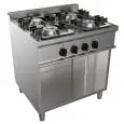 COCINA A GAS 4 FUEGOS - MOD. G7NURG4DC2M2G - Armario abierto - Potencia kW 24 - Medidas: cm A 80 x F 70 x H 85 - Homologación CE