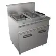 FREIDORA A GAS - LÍNEA EASY - MOD. G7JUM2V13 - N. 2 cubas Lt. 13 + 13 de aceite - Potencia kW 22,4 - Medidas: cm A 80 x F 70 x H 85 - Homologación CE