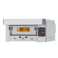 HORNO A GAS PARA PIZZAS - Mod. EGA/I - Superficie de cocción refractaria - Medidas interiores cámara cm 61x64x15h - Medidas exteriores cm A 96 x F 93,5 x h 52 - N. Pizzas 4 (Ø cm 30) - Capacidad: N. 1 Bandeja (cm 60x40) - Potencia máxima Kcal.h 12000 - No