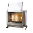 ASADOR VERTICAL A GAS - MOD. ELBA9/PG - CAPACIDAD N 9 POLLOS - N 3 espadas de tubular inox mm 12 x 12 mm Longitud cm 54,3 - Quemador con válvula de seguridad, piezo - Alimentación 230 V MONOFÁSICA - Potencia 92 W - Potencia térmica 8 Kw - Medidas cm A 70 